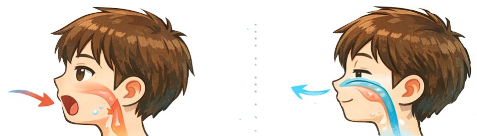 口呼吸と鼻呼吸